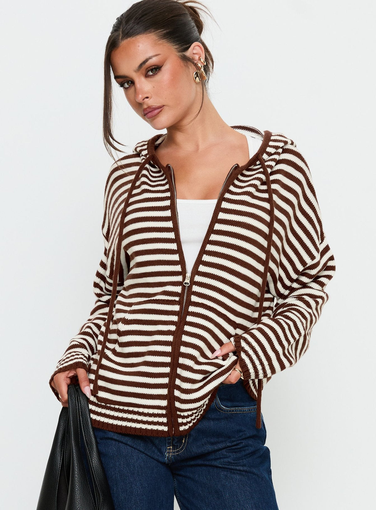 Brienna Zip Jacket Brown
