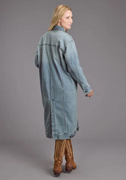 Stetson Stretch Maxi Length (Light Wash) - Women's Denim Jacket