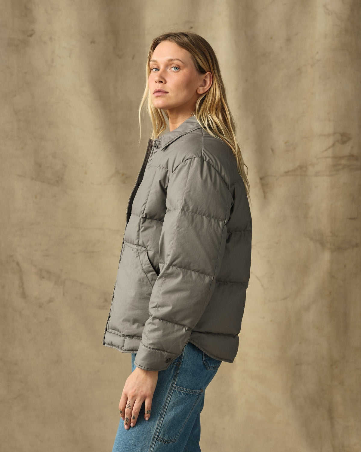 Women's Heritage Cotton Down Jacket - Smokey Olive