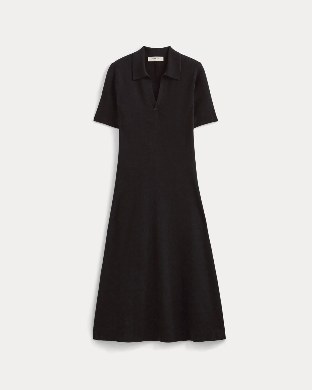 The Knit Polo Dress | Black