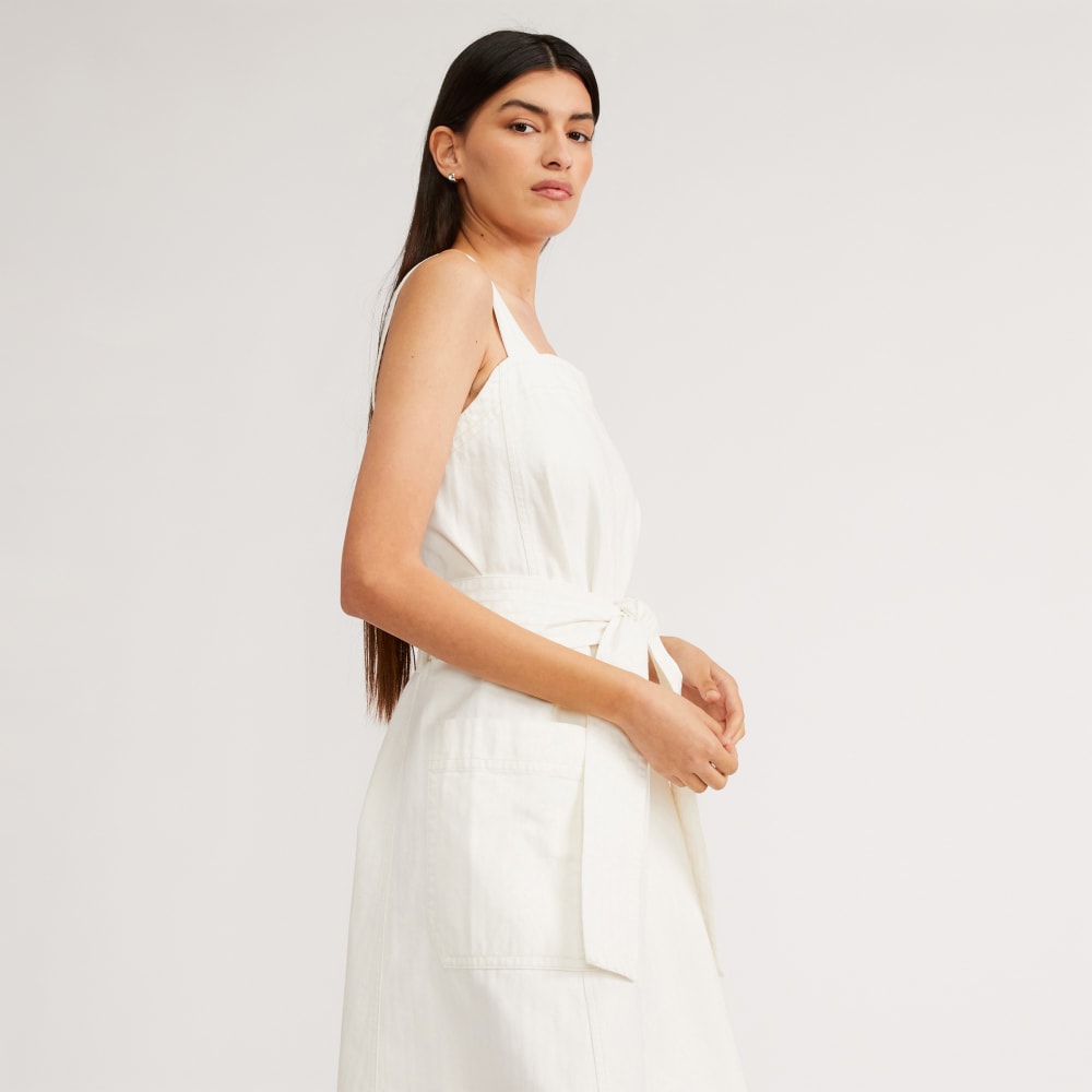The Organic Cotton Herringbone Dress | Bone