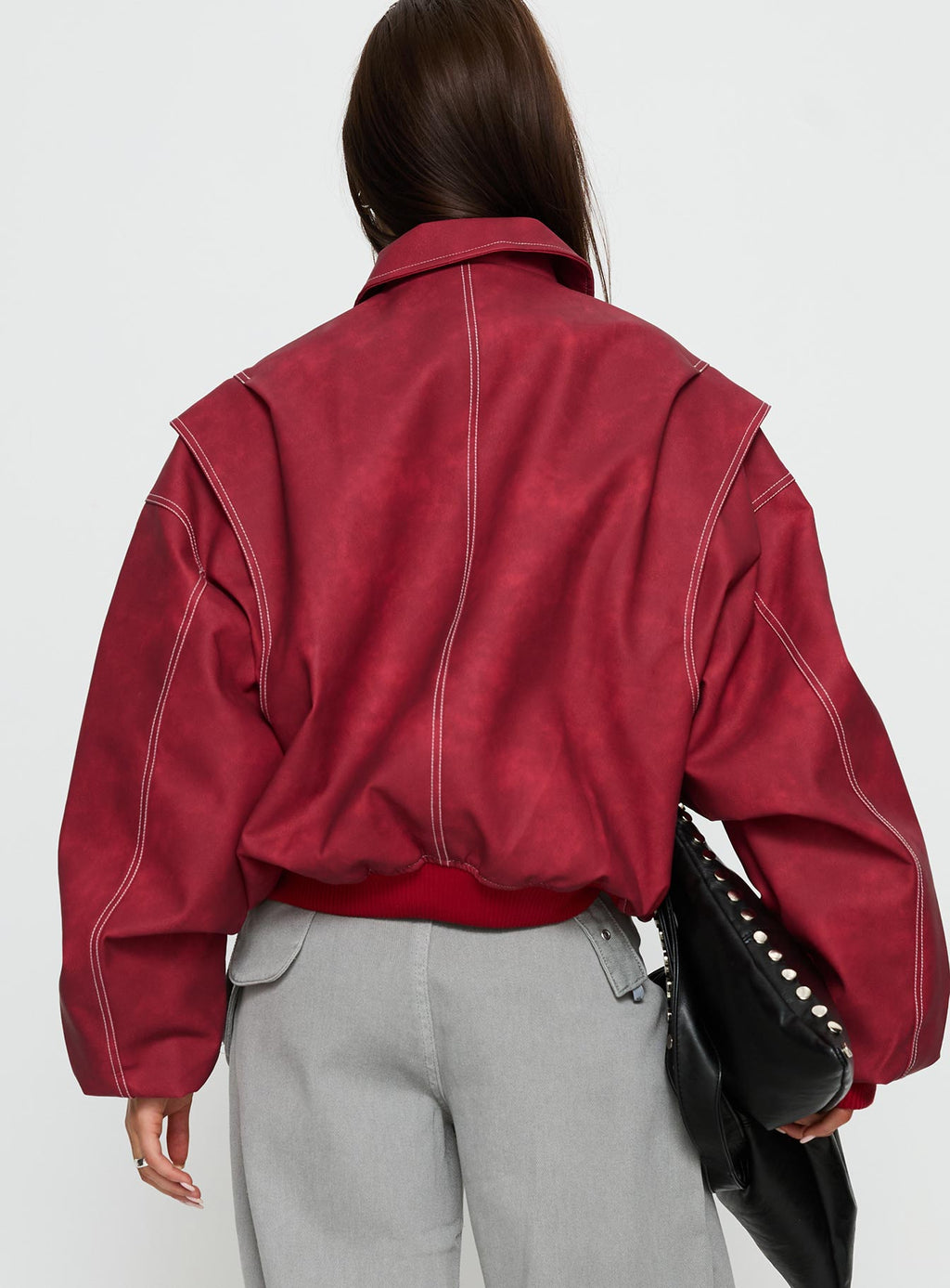 Vista Bomber Jacket Crimson