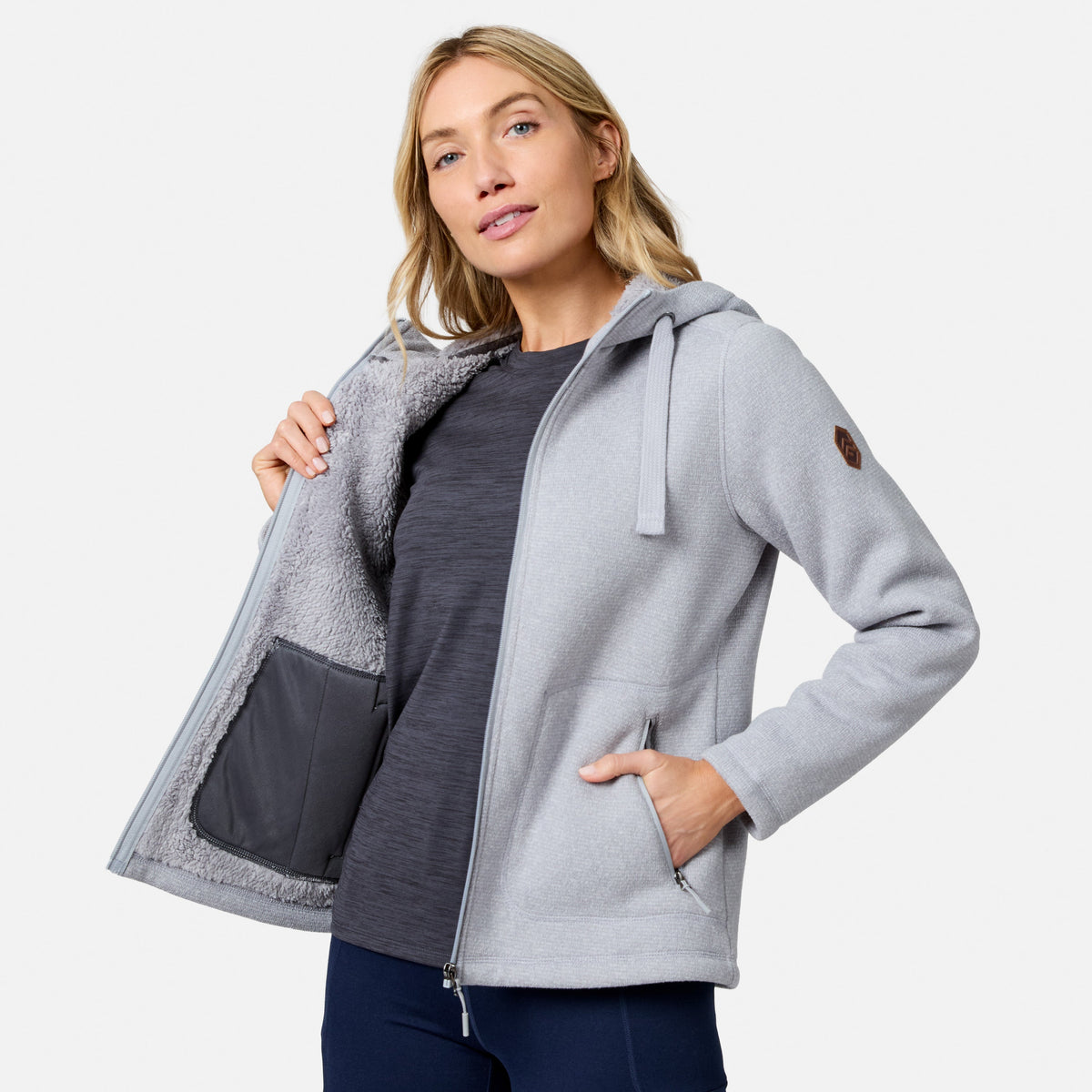 Women's Textured Mountain Fleece Jacket