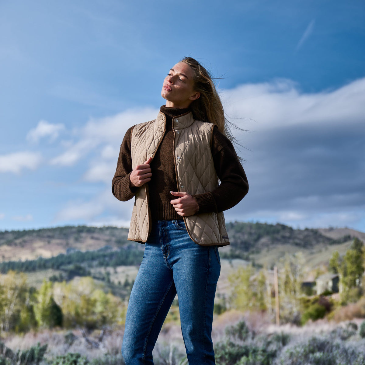 Women's Cirrus Diamond Quilted Button Down Vest