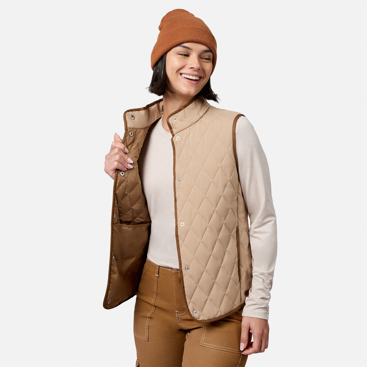 Women's Cirrus Diamond Quilted Button Down Vest