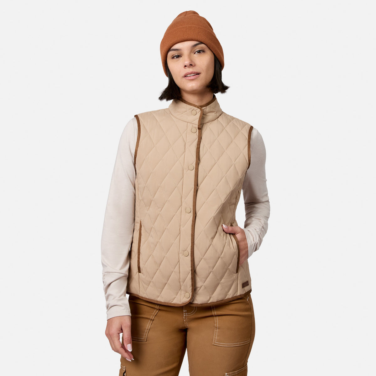 Women's Cirrus Diamond Quilted Button Down Vest