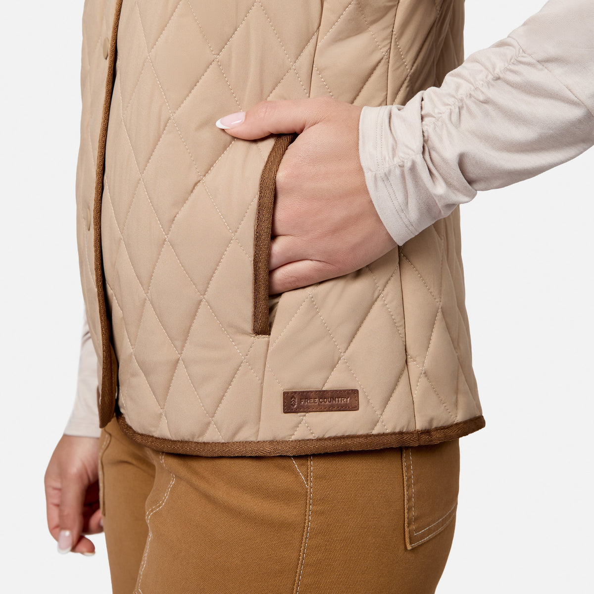 Women's Cirrus Diamond Quilted Button Down Vest