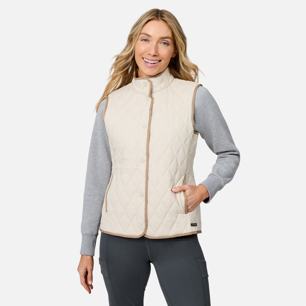 Women's Cirrus Diamond Quilted Button Down Vest