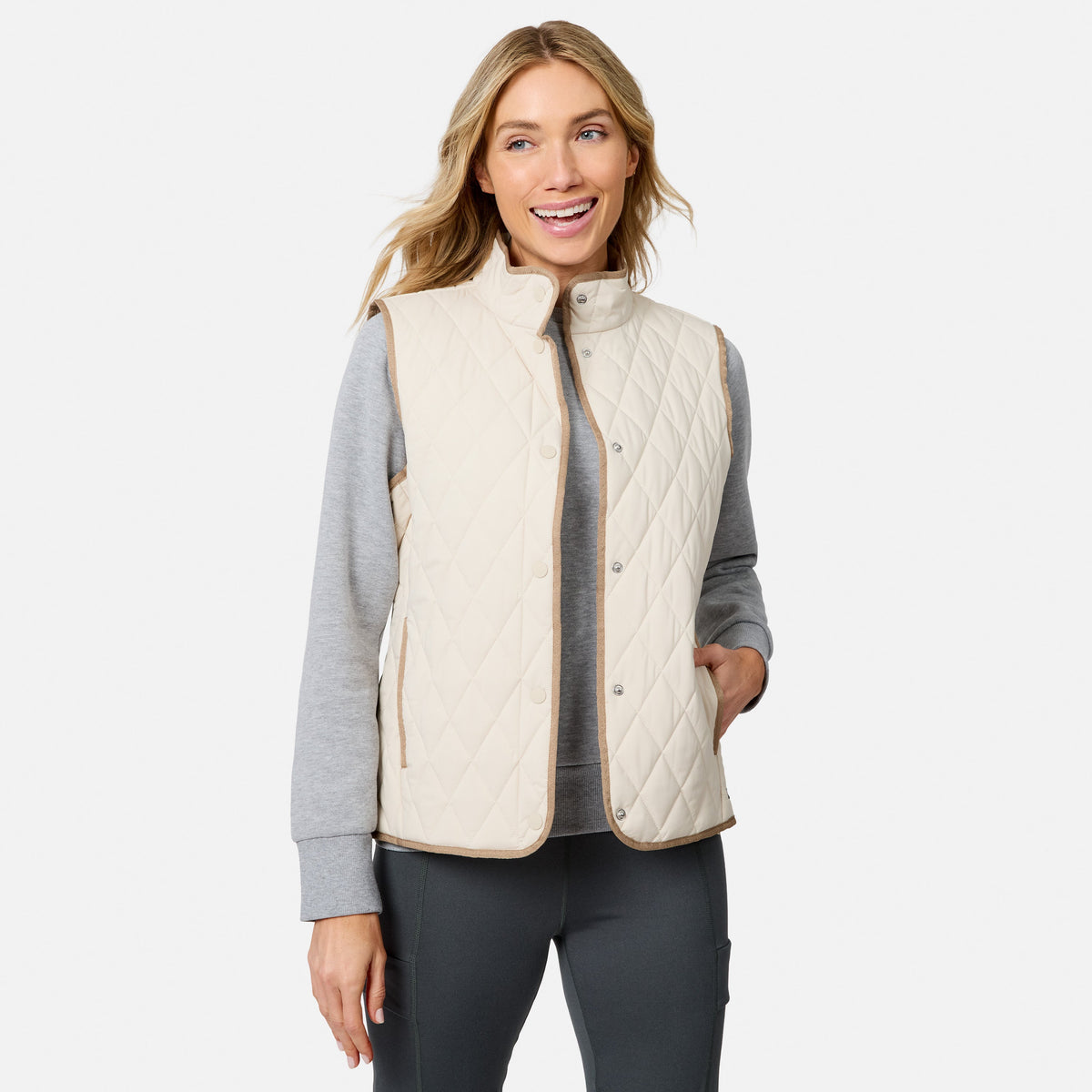 Women's Cirrus Diamond Quilted Button Down Vest