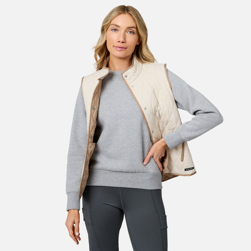 Women's Cirrus Diamond Quilted Button Down Vest