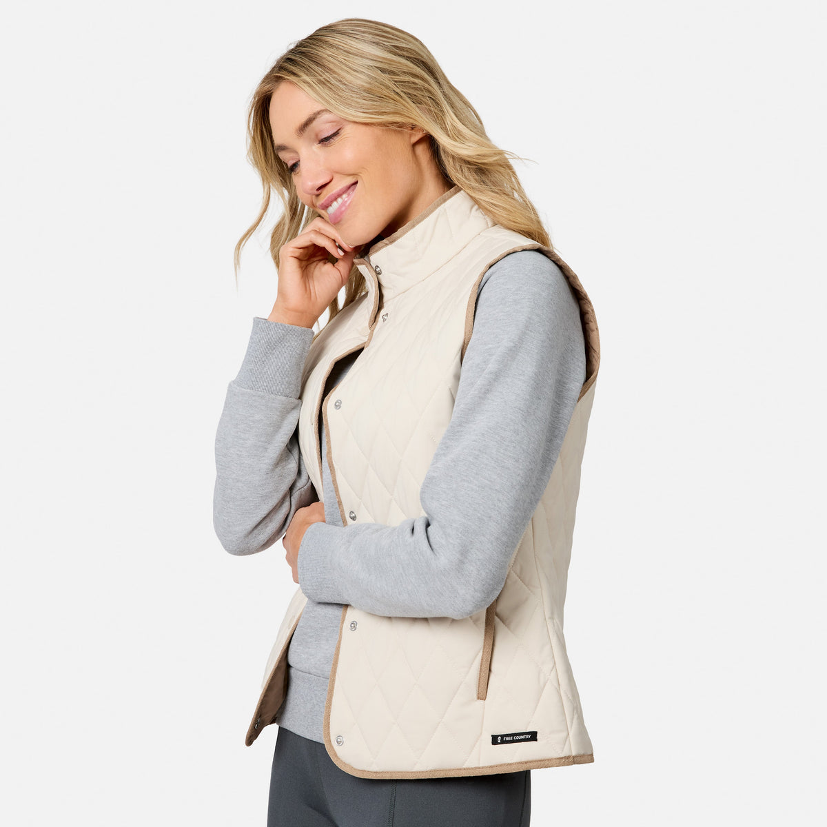 Women's Cirrus Diamond Quilted Button Down Vest