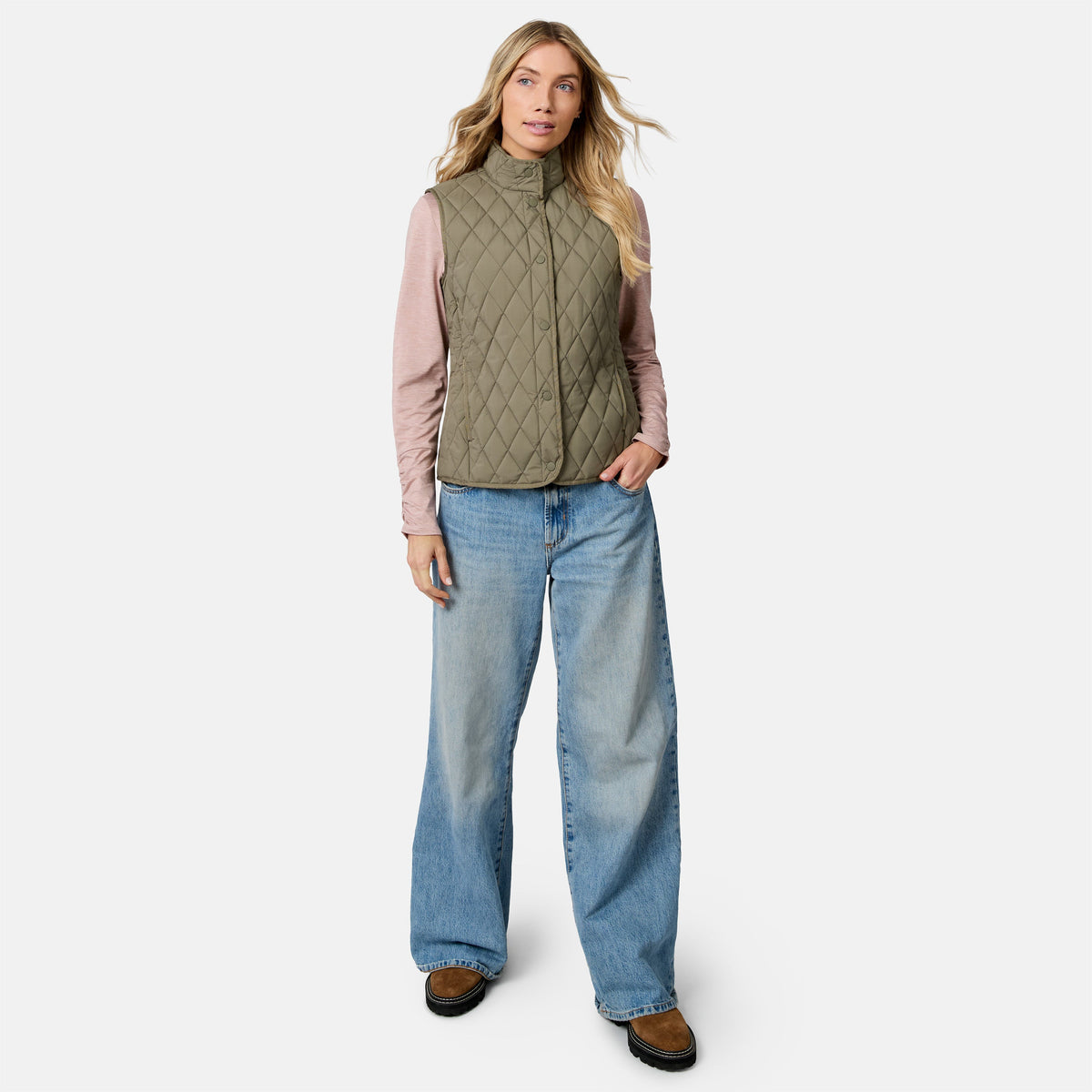 Women's Cirrus Diamond Quilted Button Down Vest