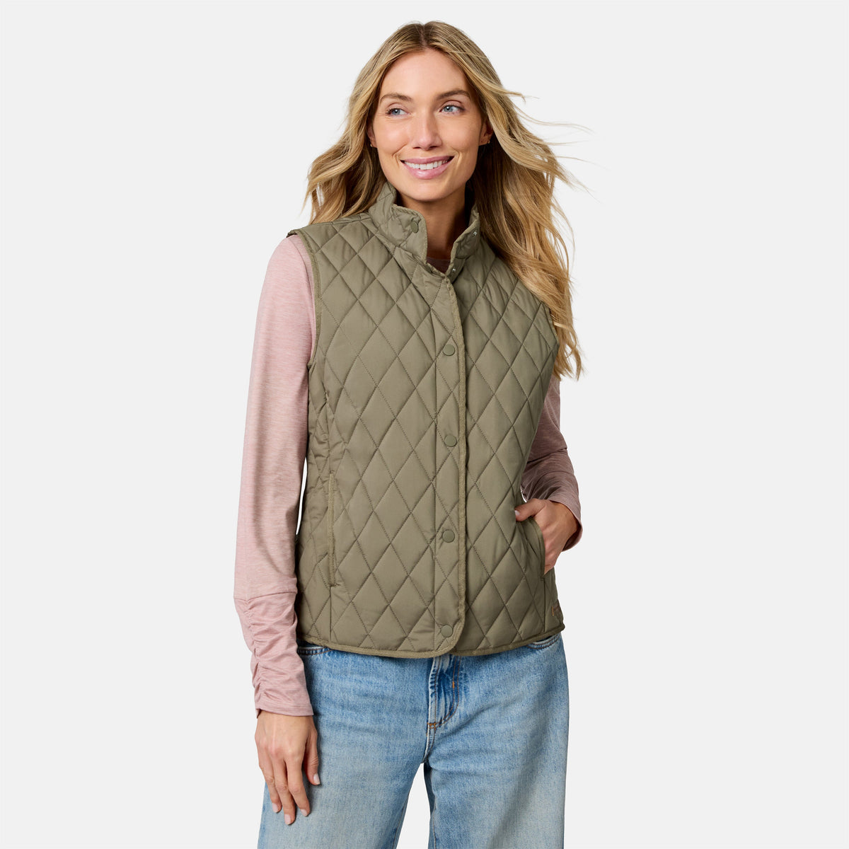 Women's Cirrus Diamond Quilted Button Down Vest