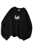 Casual Print Cozy Hoodie Sweatshirt for Fall