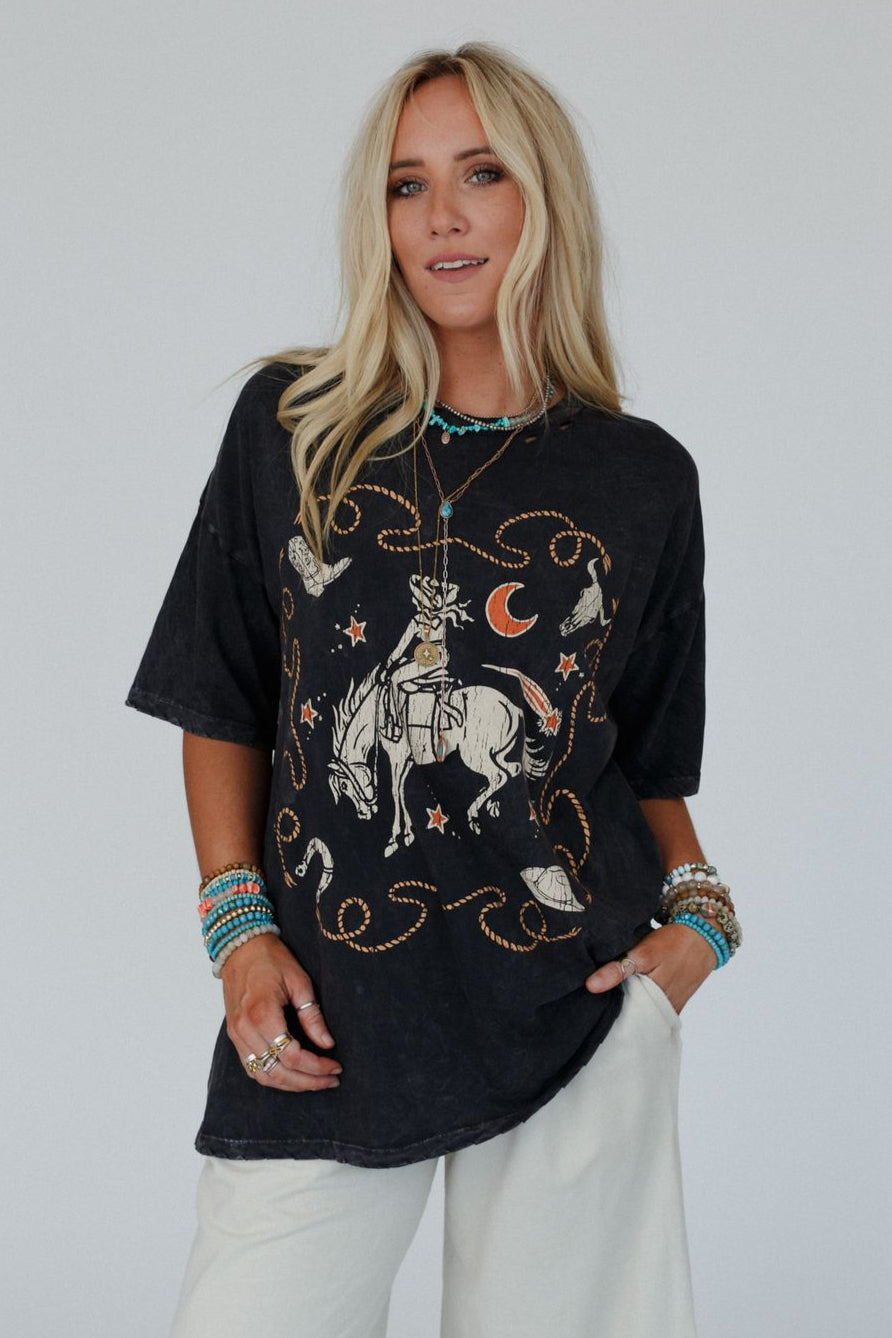 Wild Ride Graphic Tee - Charcoal