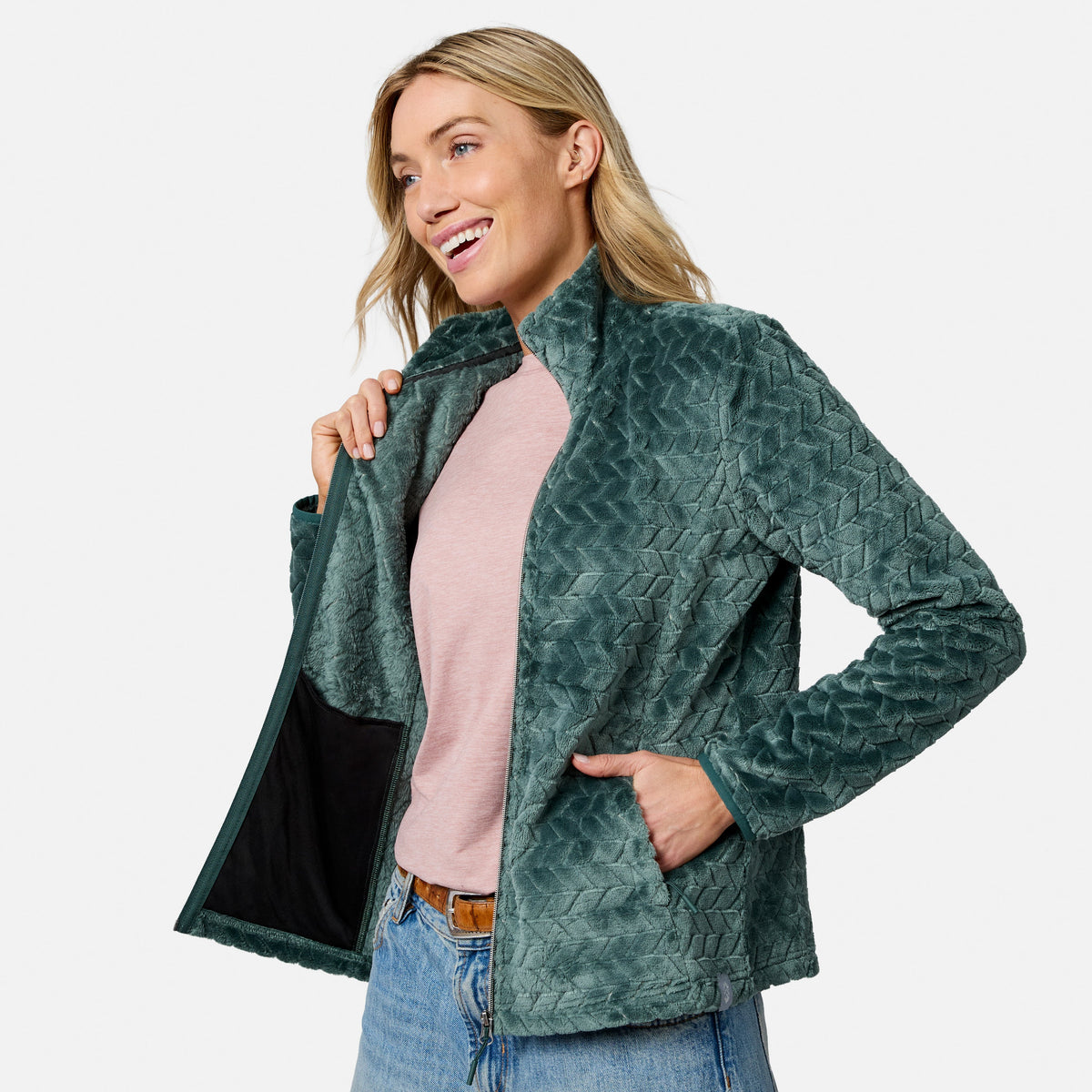 Women's Cable Butter Pile? Jacket