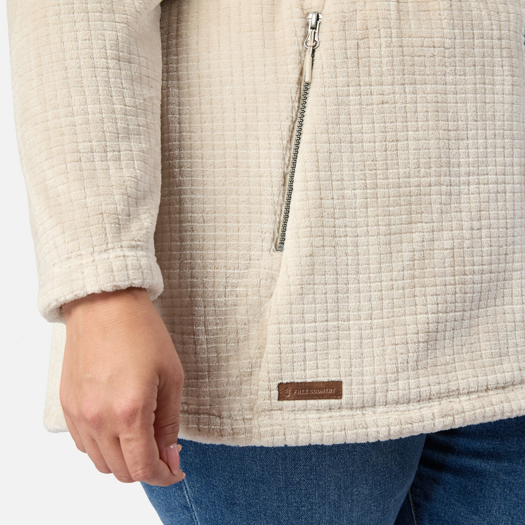 Women's Plus Size Grid Butter Pile? Anorak Jacket