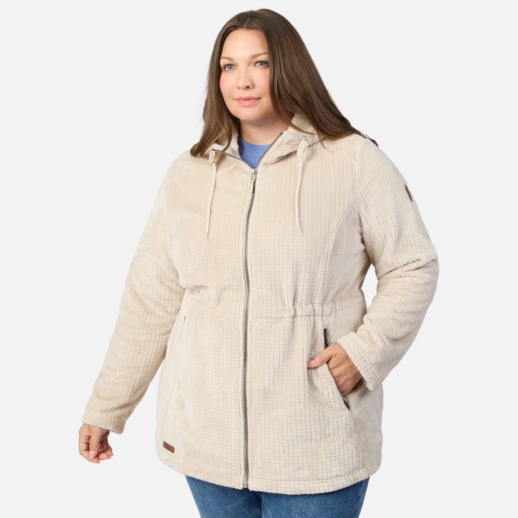 Women's Plus Size Grid Butter Pile? Anorak Jacket