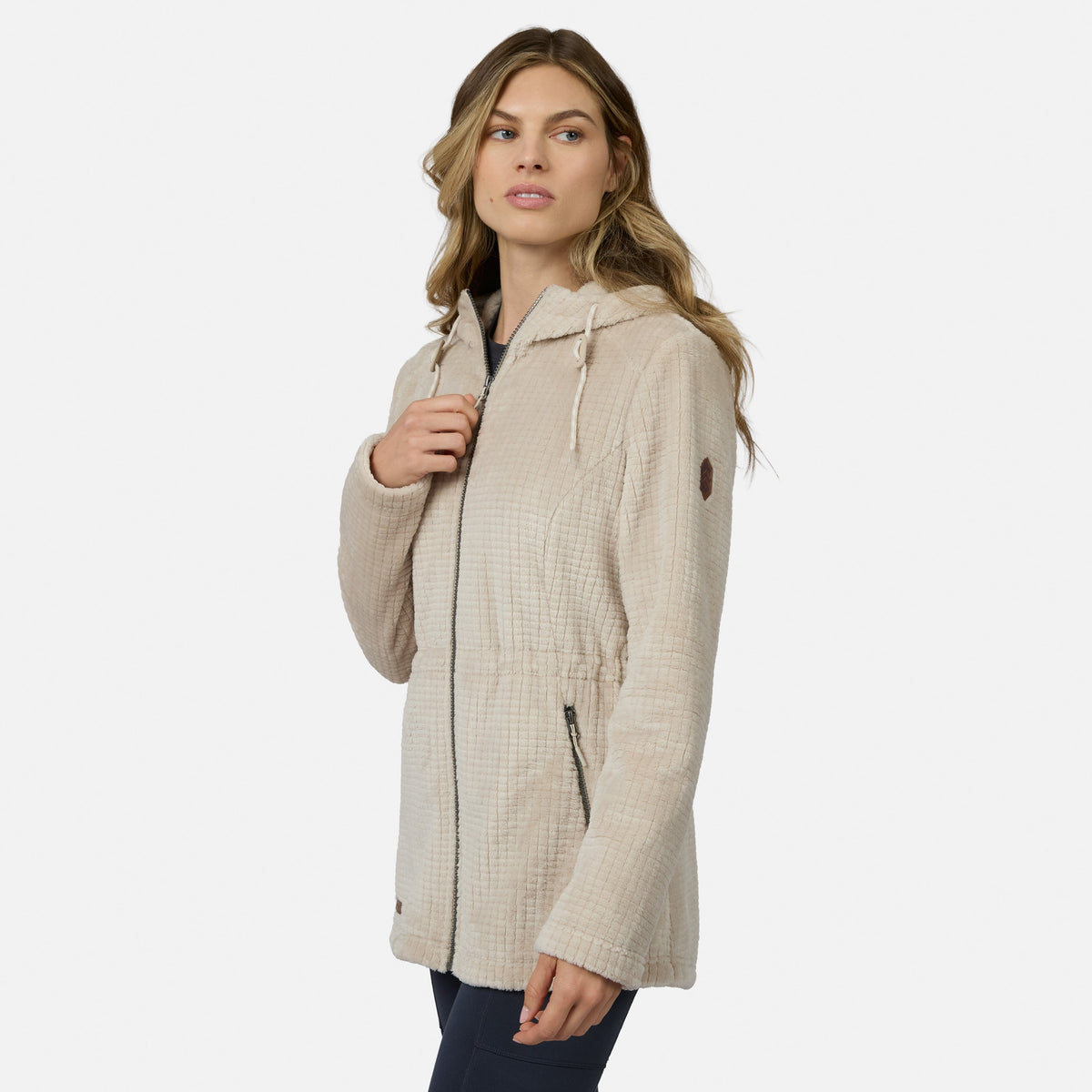 Women's Grid Butter Pile? Anorak Jacket