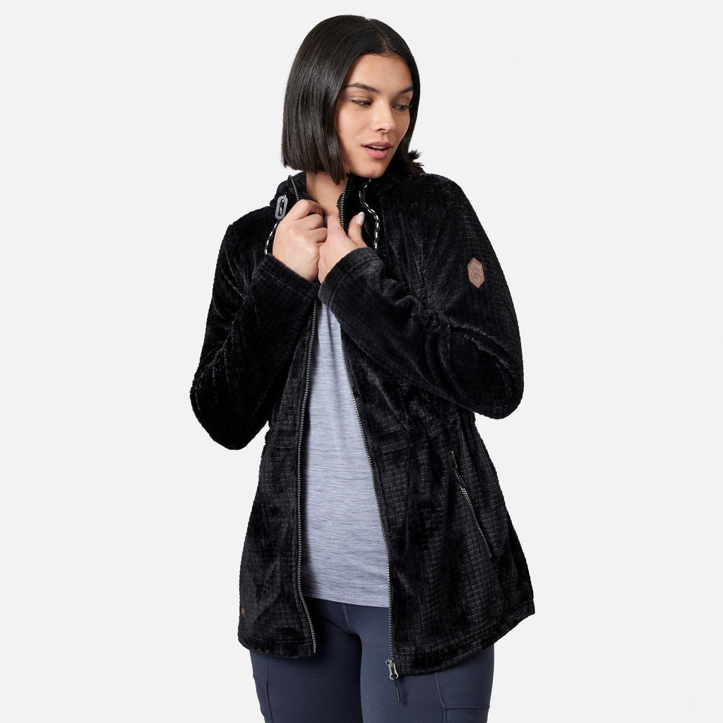 Women's Grid Butter Pile? Anorak Jacket