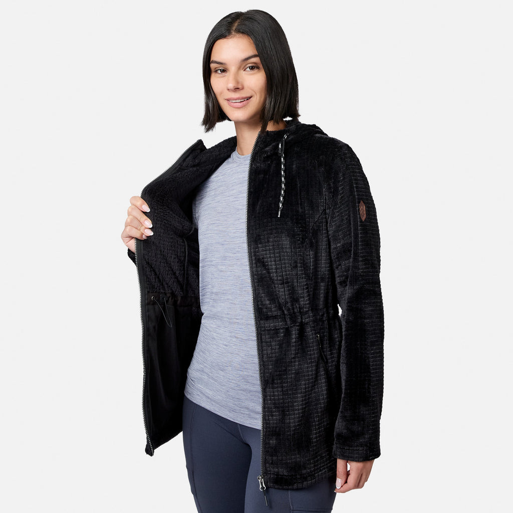 Women's Grid Butter Pile? Anorak Jacket