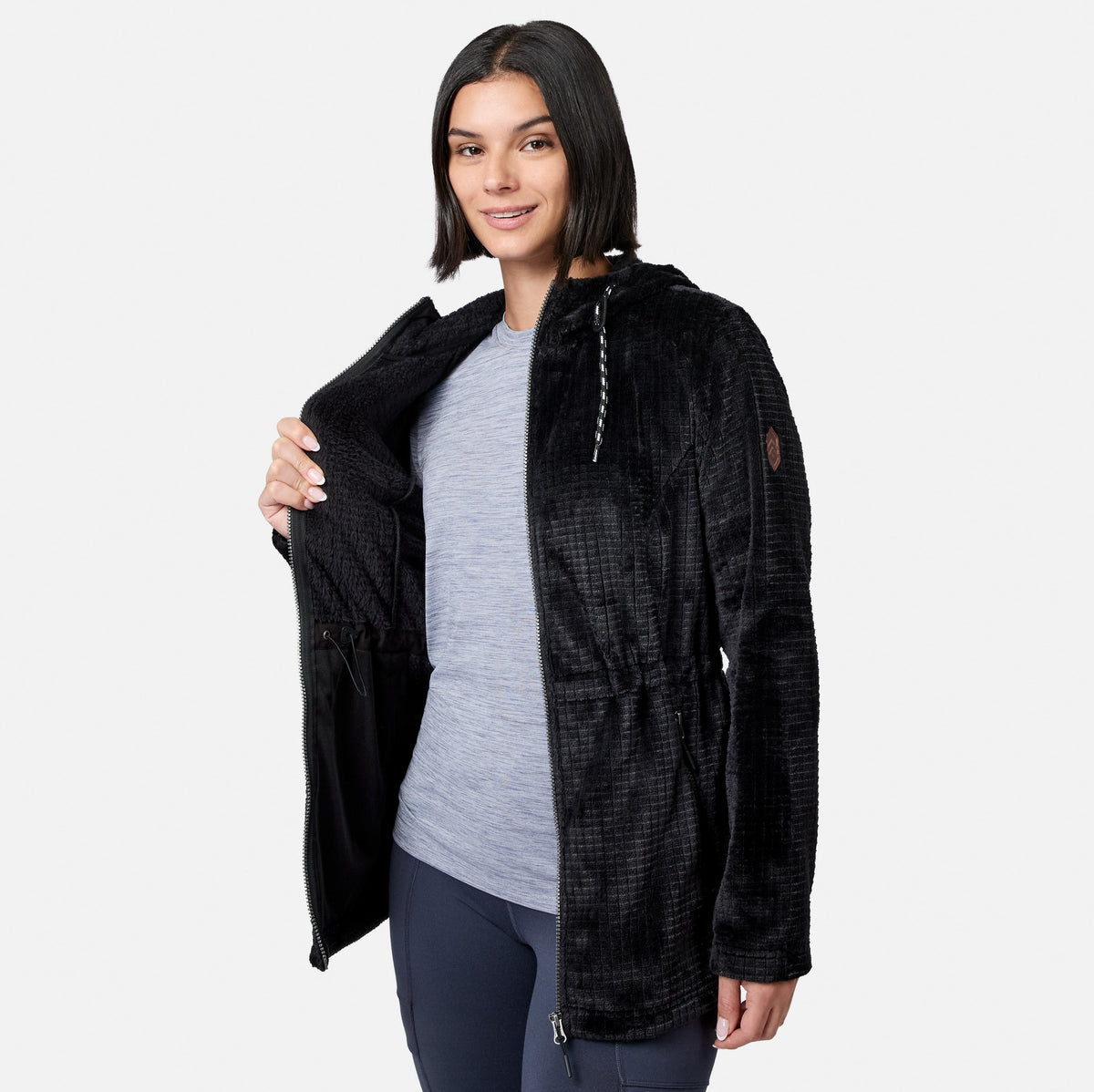 Women's Grid Butter Pile? Anorak Jacket