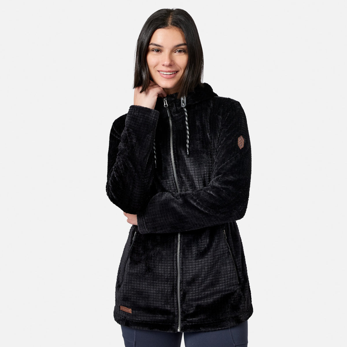 Women's Grid Butter Pile? Anorak Jacket