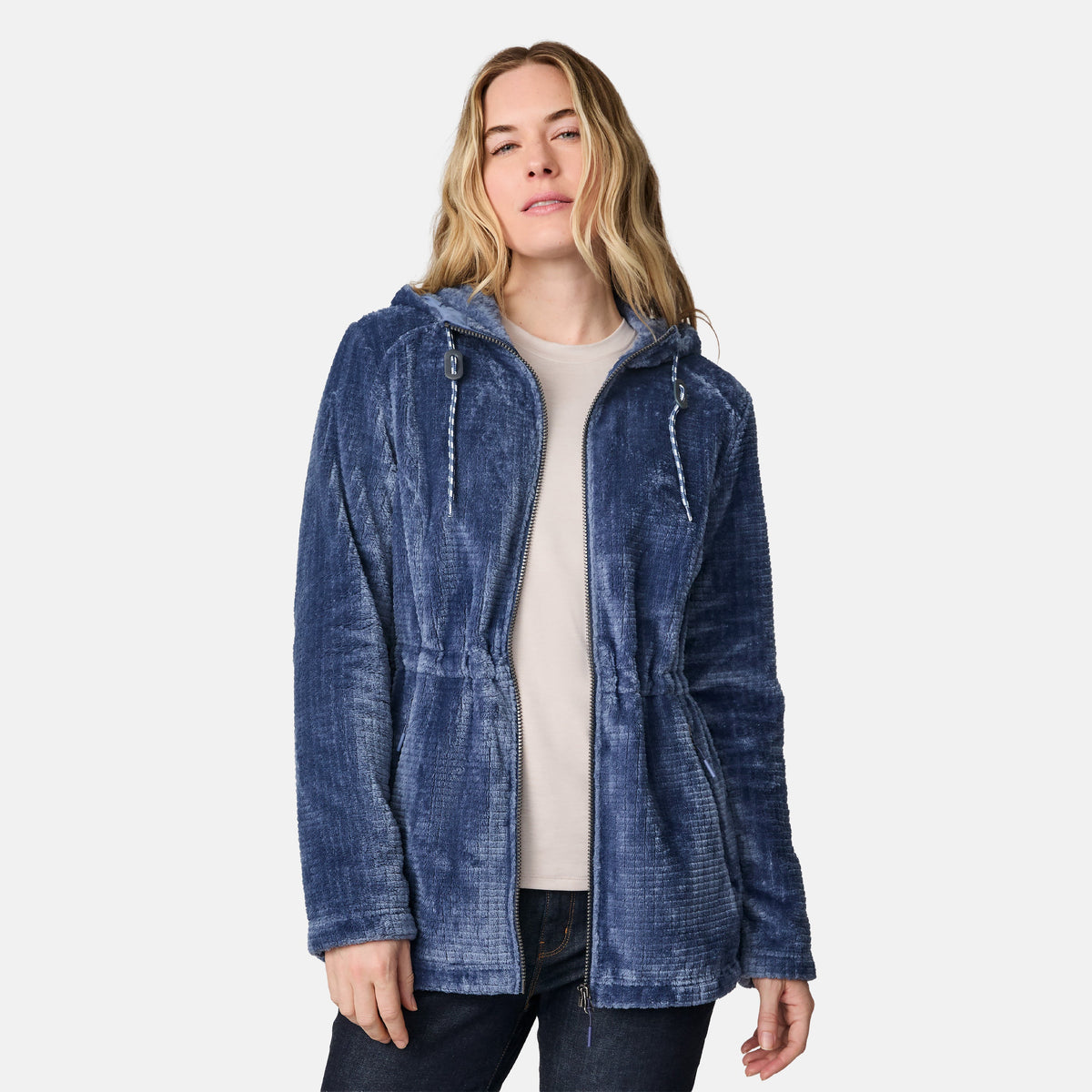 Women's Grid Butter Pile? Anorak Jacket