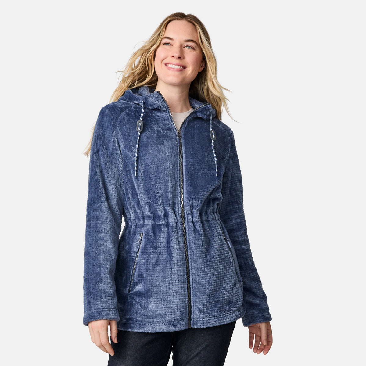 Women's Grid Butter Pile? Anorak Jacket