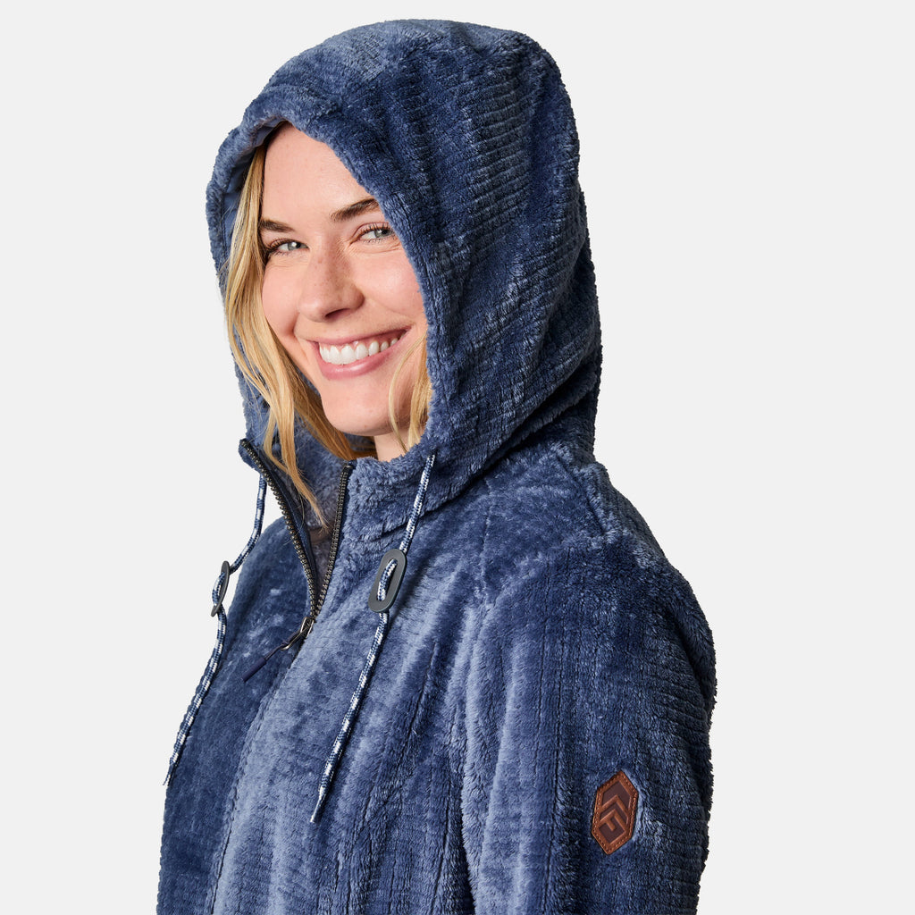 Women's Grid Butter Pile? Anorak Jacket