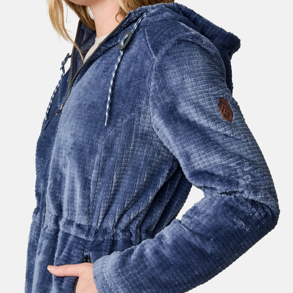 Women's Grid Butter Pile? Anorak Jacket