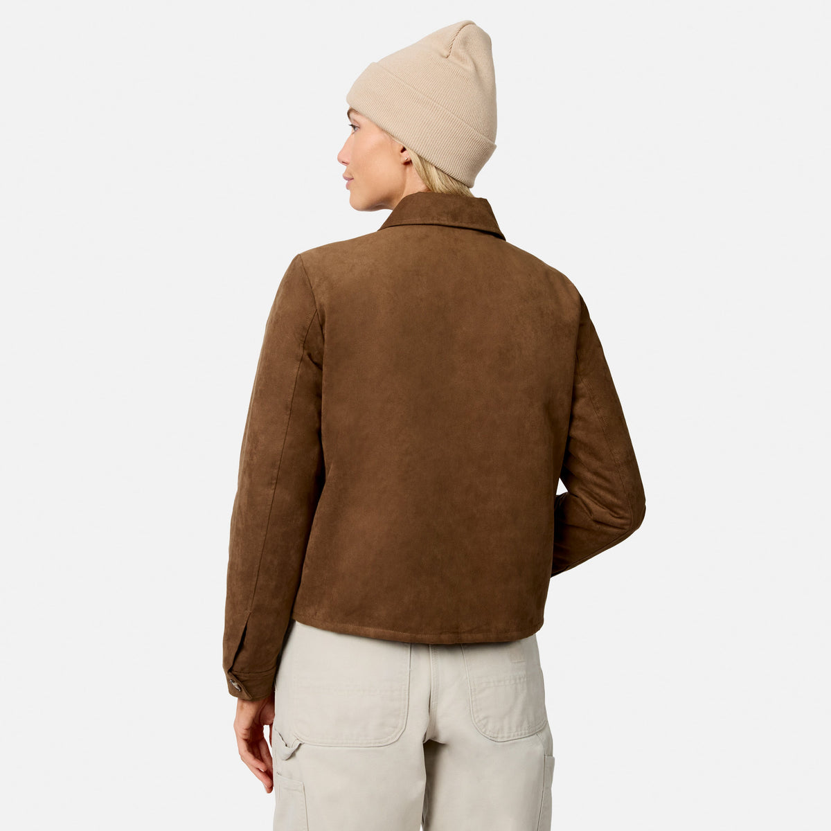 Women's Faux-Suede Trucker Jacket