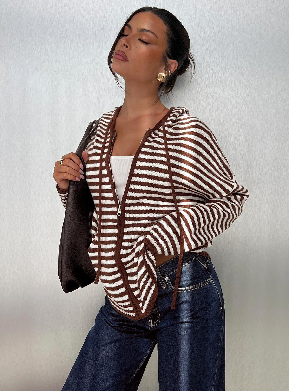Brienna Zip Jacket Brown