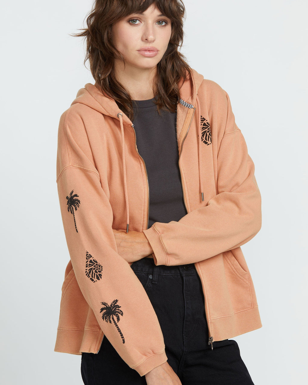 Women's Stone Art Up Zip Hoodie
