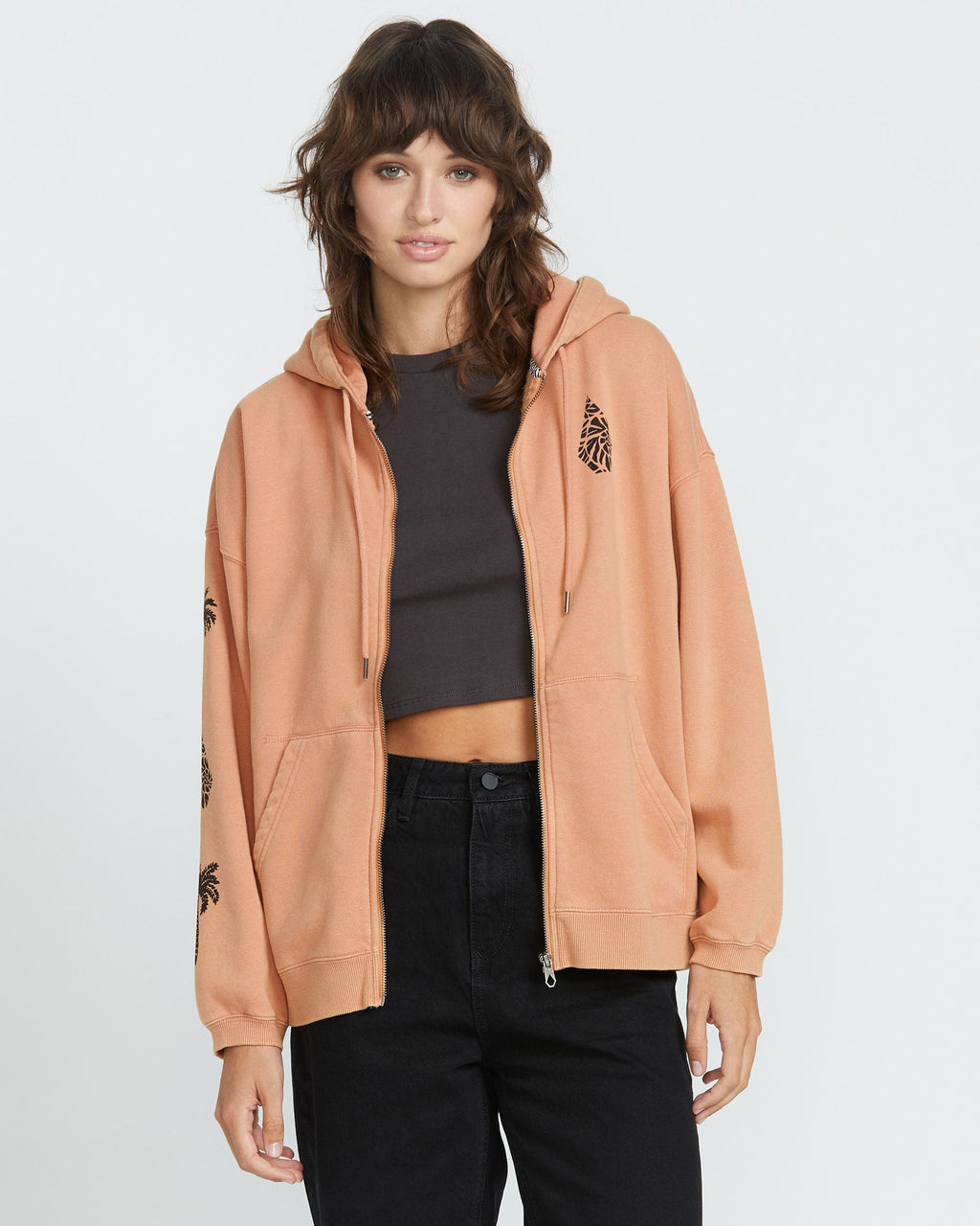 Women's Stone Art Up Zip Hoodie