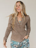The Nest Off Duty Top - Brown
