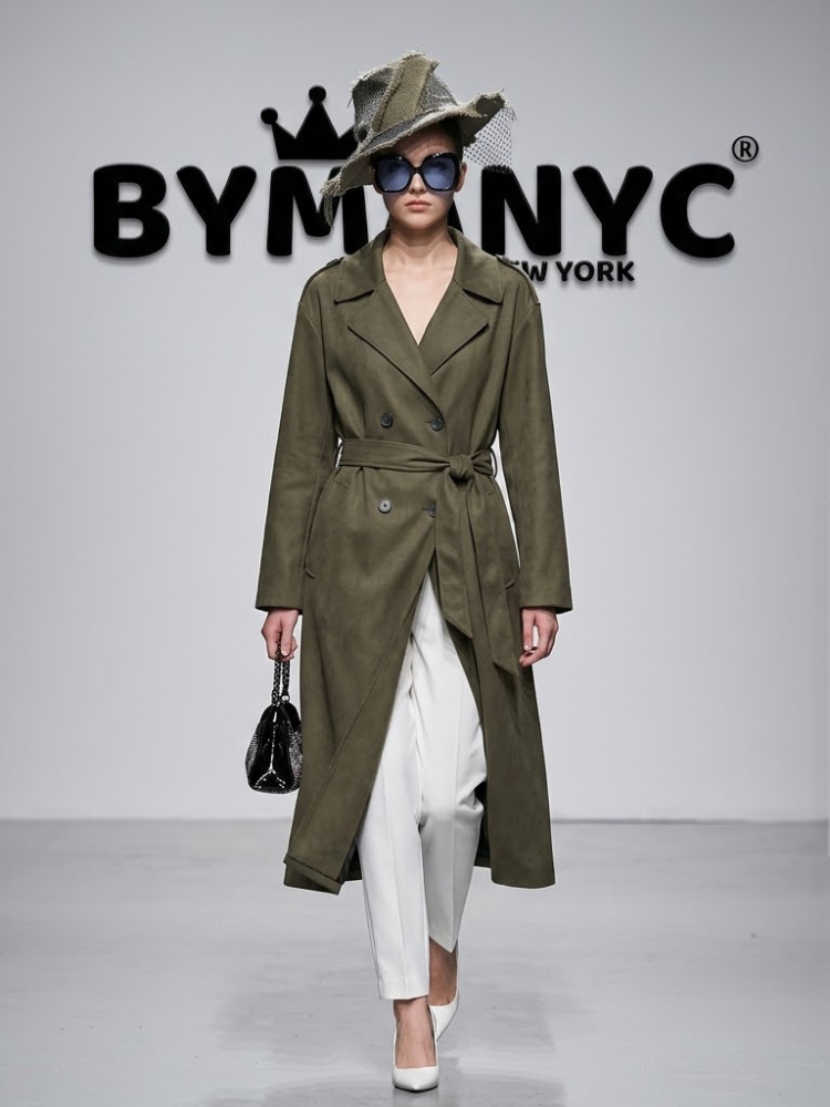 Women's Oversized Belted Trench Coat BYMANYC ? New York CONTEMPORARY VIBRANT MODERN FASHION - New Collection