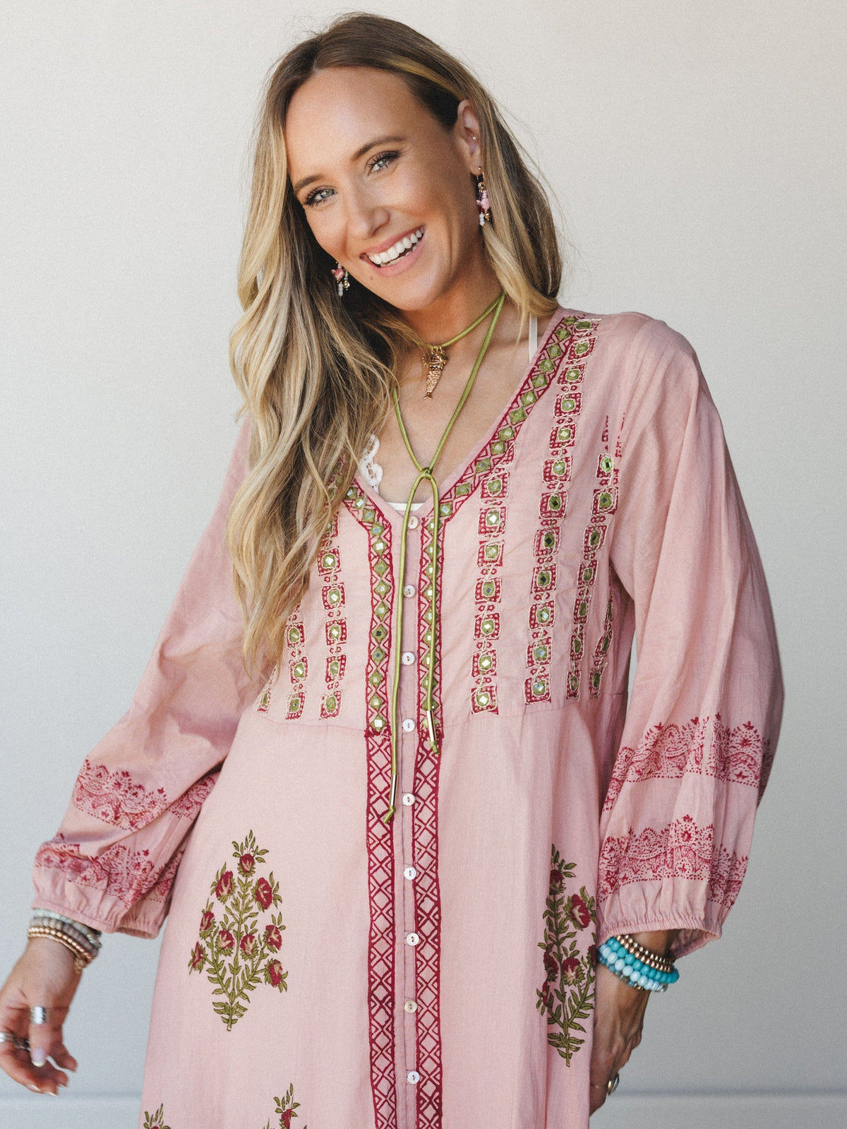 Bali Song Maxi Dress - Pink Multi