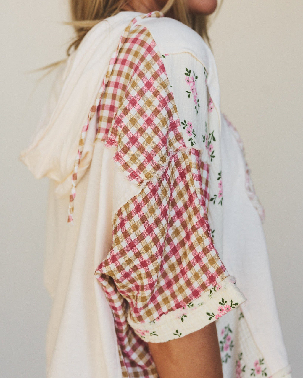Crazy Daisy Floral Patch Top - Cream