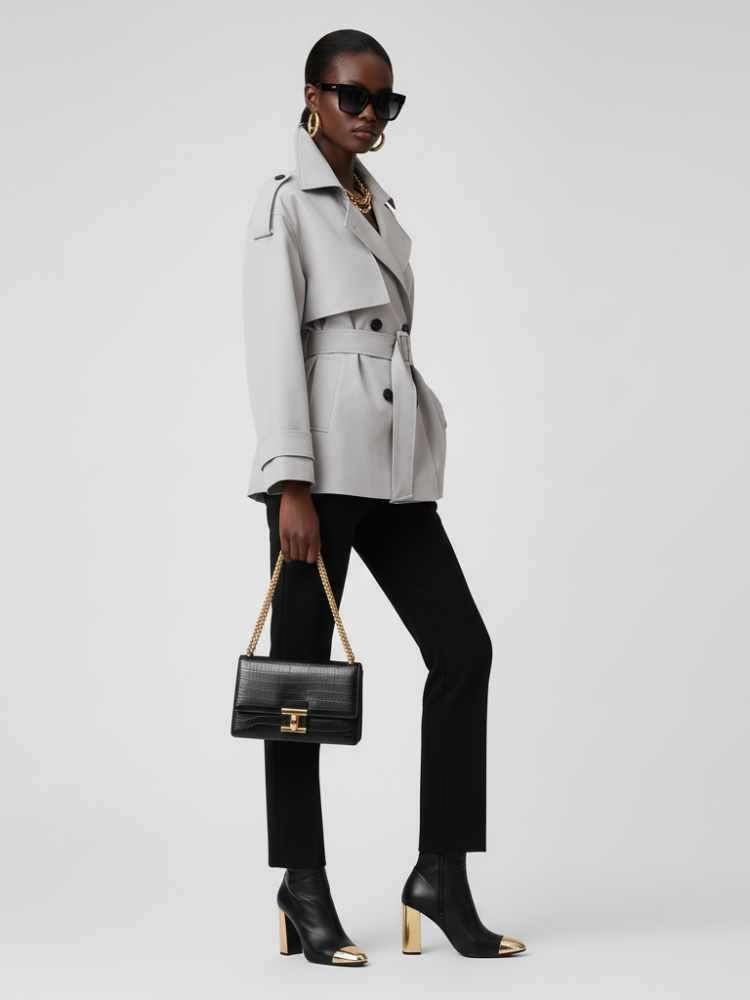 Women's Cropped Trench Jacket DUMBO ECO FASHION BYMANYC ? New York