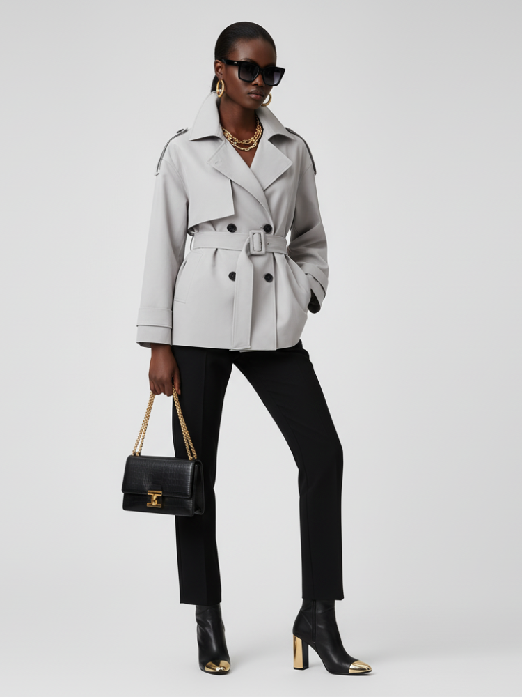 Women's Cropped Trench Jacket DUMBO ECO FASHION BYMANYC ? New York