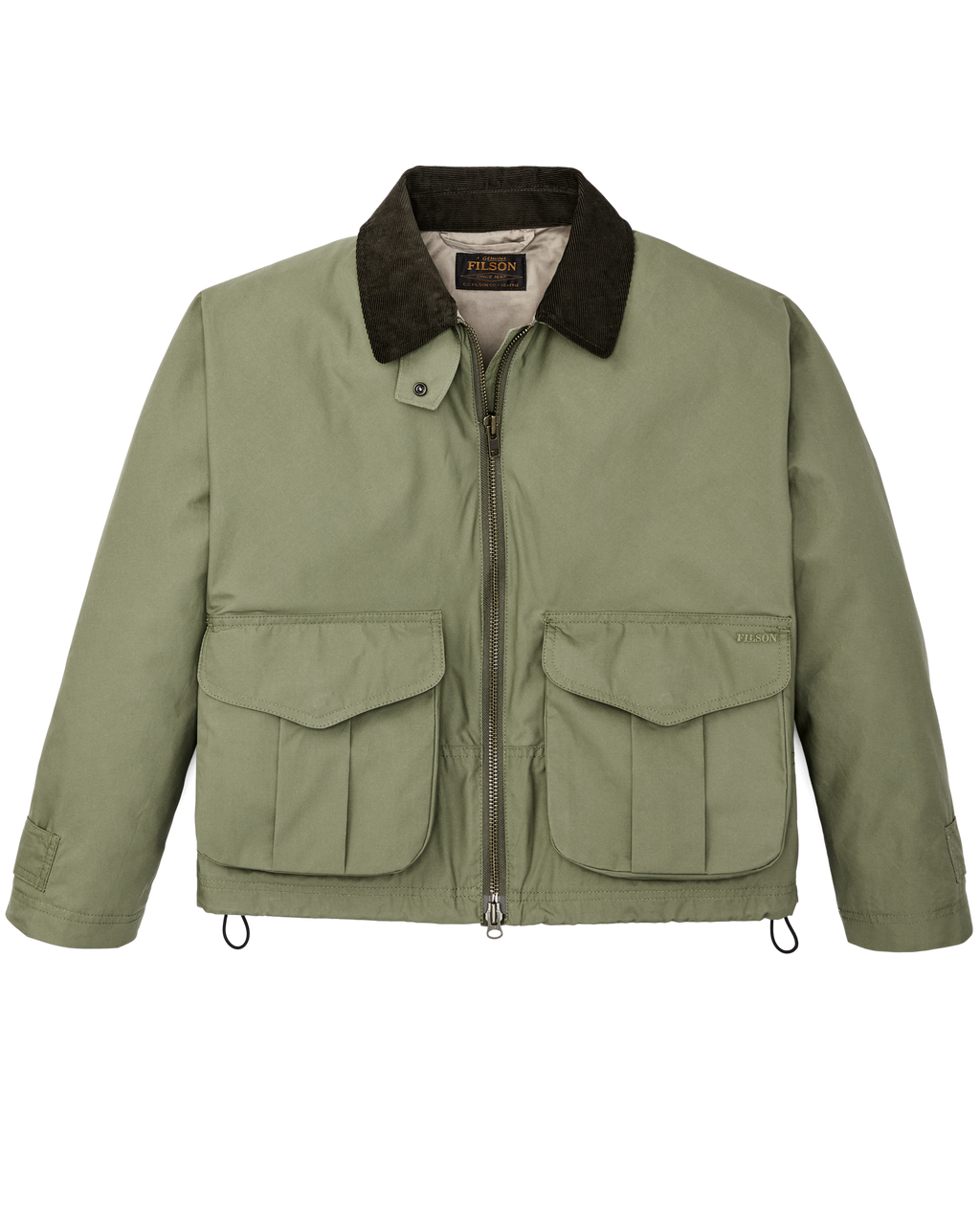 Women's Bronco Filson Embroidered Dry Wax Short Work Jacket - Slate Olive