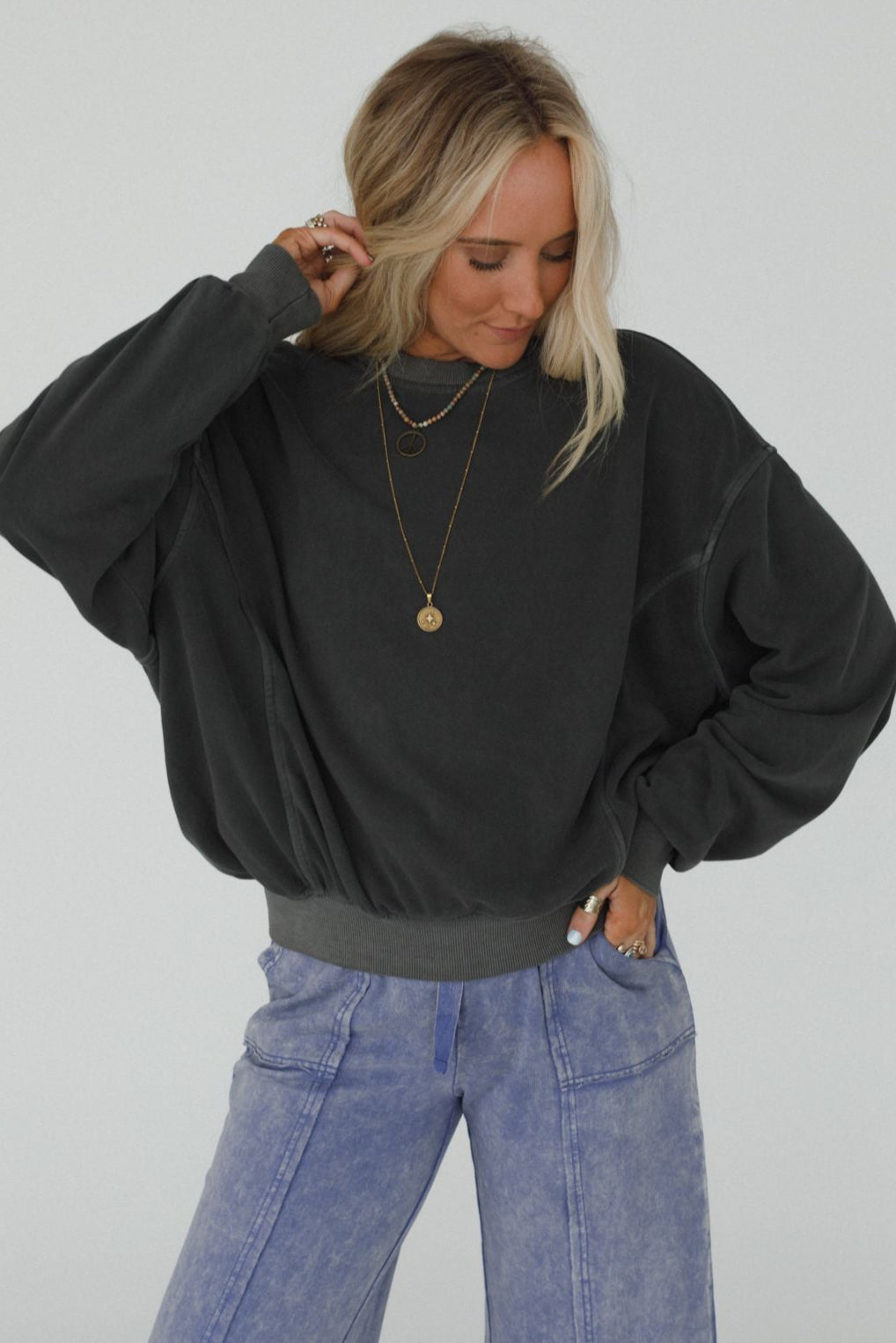 Summit Cozy Pullover - Ash Black