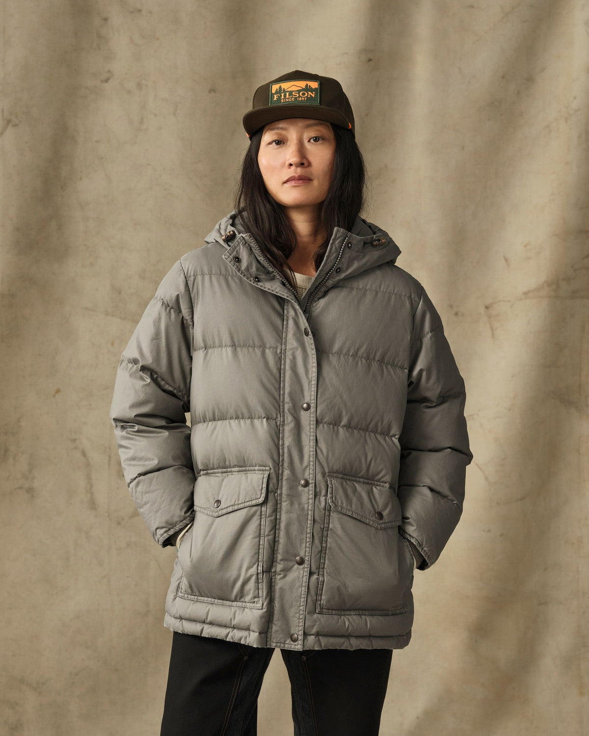 Women's Heritage Cotton Down Parka - Smokey Olive