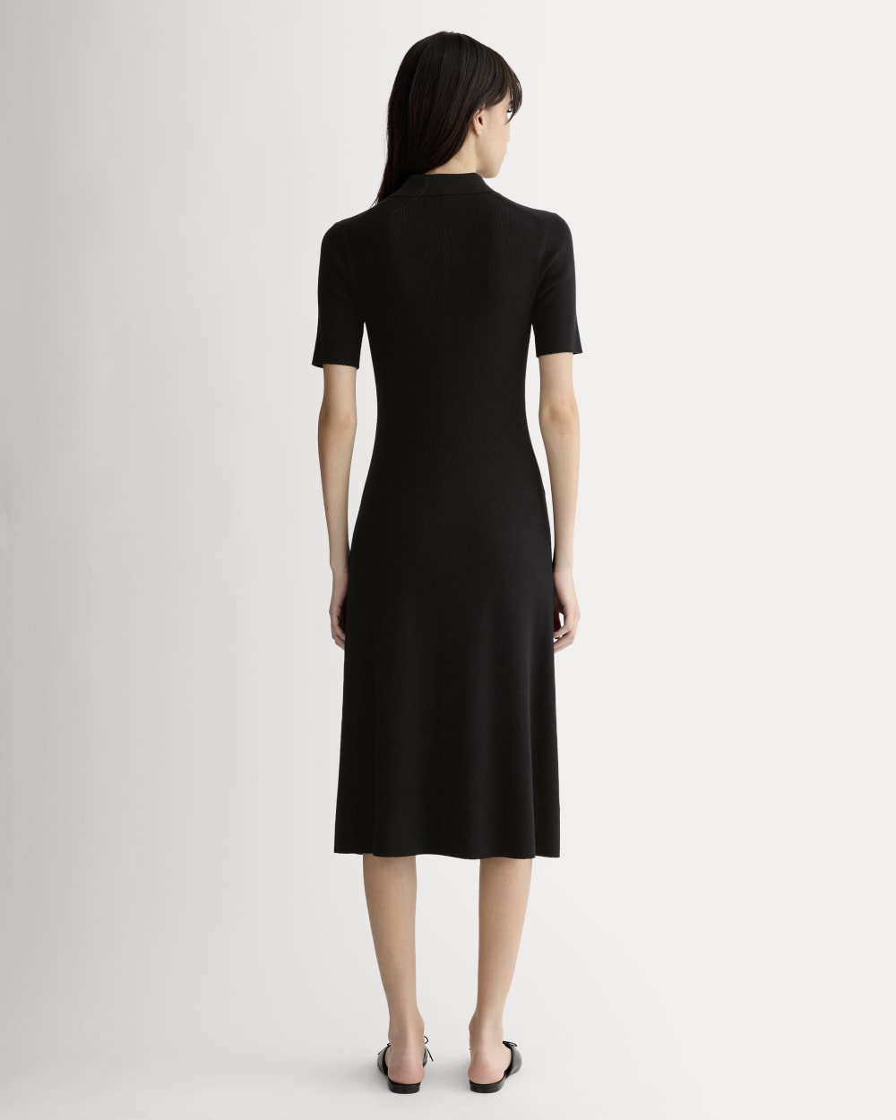 The Knit Polo Dress | Black