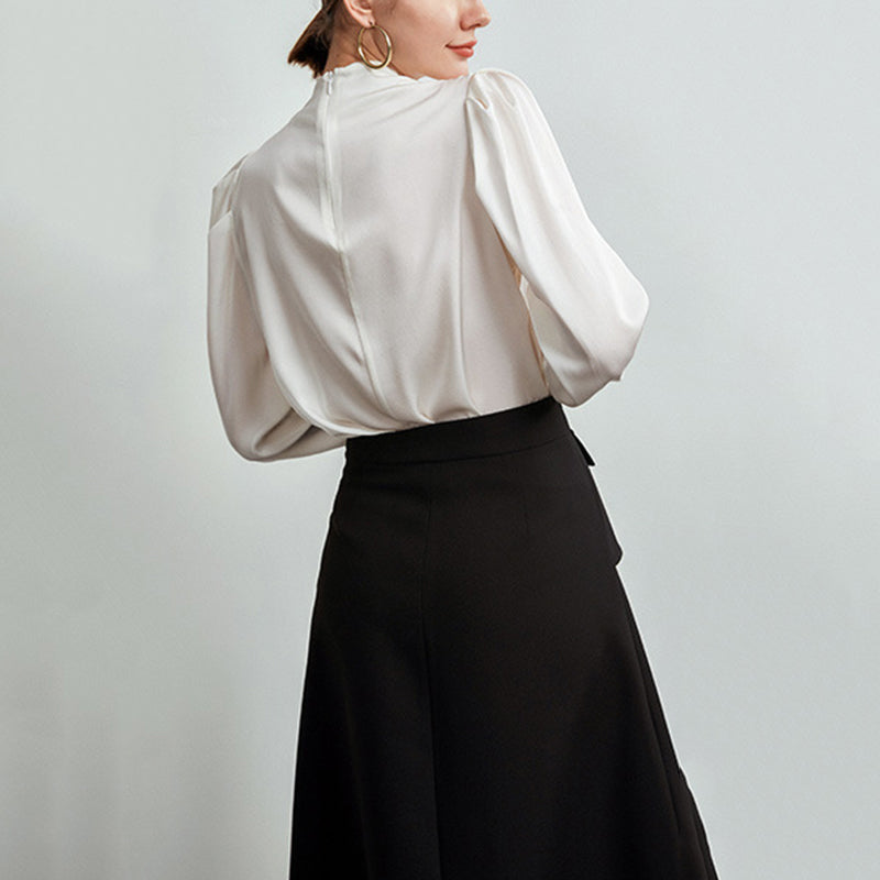 Elegant Silk Blouse For Womens 100 Mulberry Long Silk Pullover
