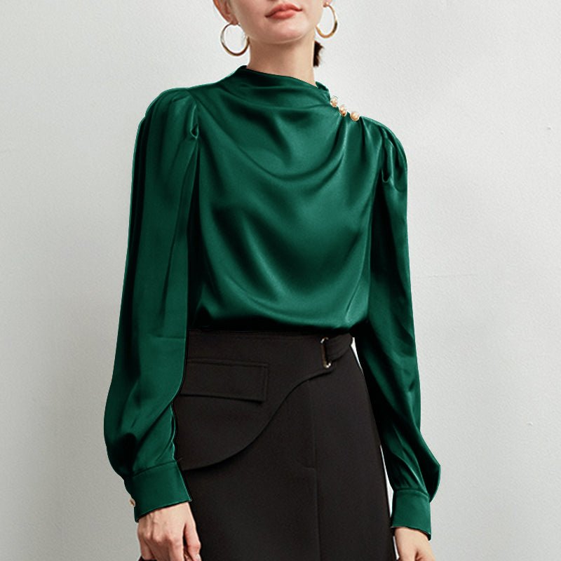 Elegant Silk Blouse For Womens 100 Mulberry Long Silk Pullover