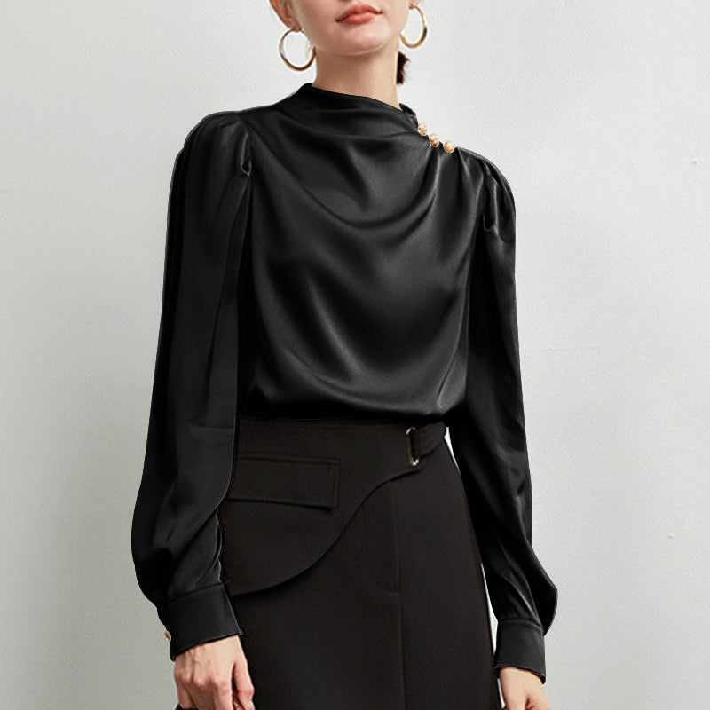 Elegant Silk Blouse For Womens 100 Mulberry Long Silk Pullover