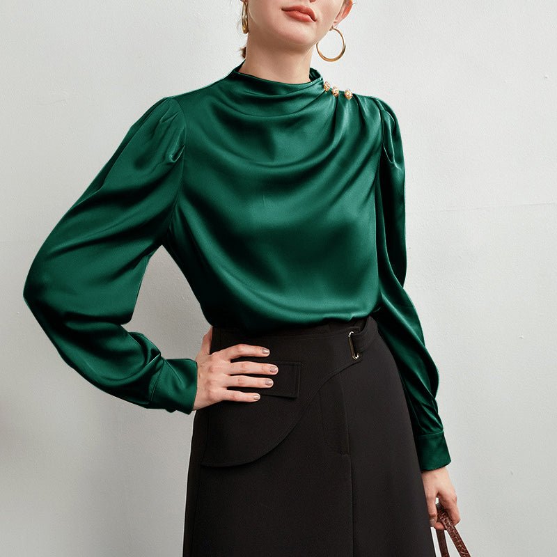 Elegant Silk Blouse For Womens 100 Mulberry Long Silk Pullover