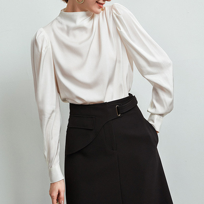 Elegant Silk Blouse For Womens 100 Mulberry Long Silk Pullover